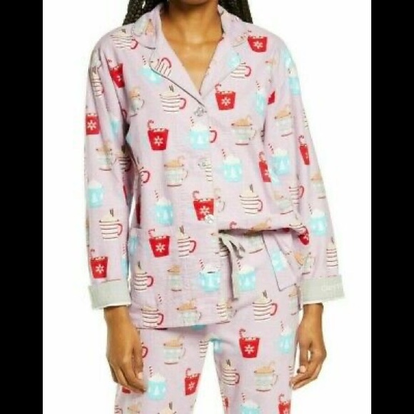 PJ Salvage NWOT Cozy Vibes Cocoa Flannel Pajamas S - Picture 2 of 10